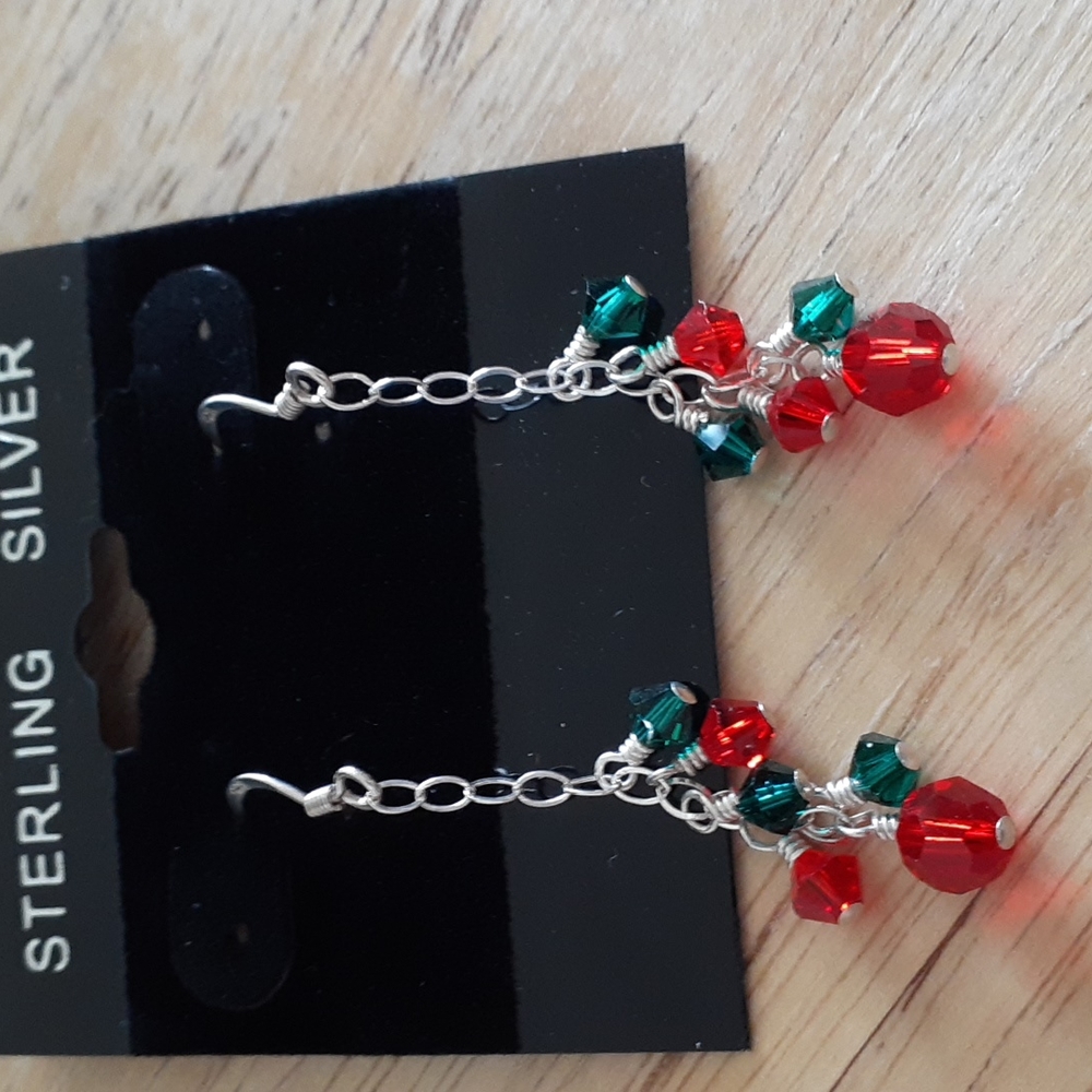 NWOT .925 Swarovski Crystal Earrings A132